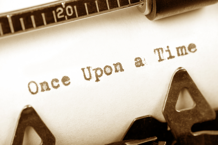 Typewriter close up shot, concept of story, Once Upon a Time